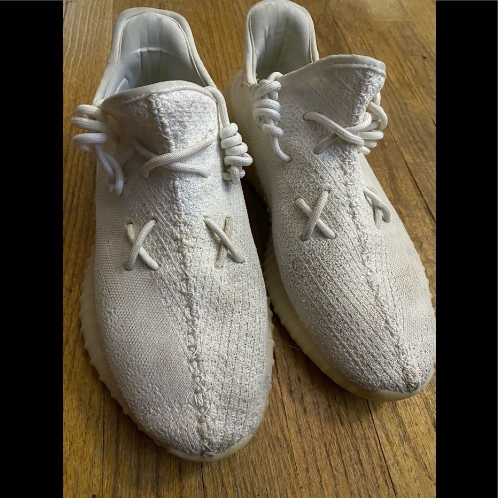 UA white yeezys